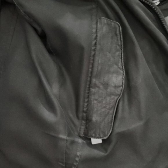 Black Mid Length Parka Coat with Interior Fur Lining - Picture 10 of 17